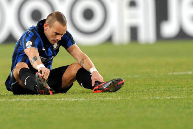 Sneijder per ora più forte del doppio pressing preview