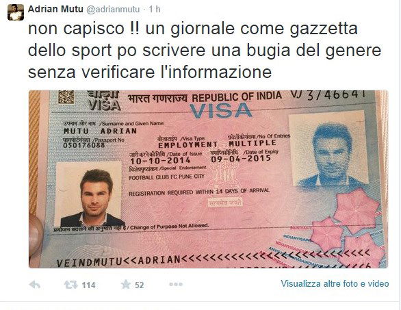 Mutu al vetriolo: “Pune? Ecco il visto, non capisco come…” preview