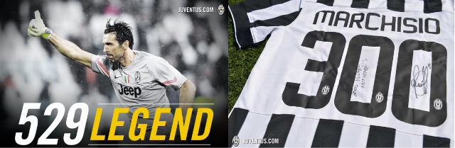 La Juve celebra su Twitter i record di Buffon e Marchisio preview