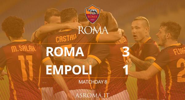 Roma, tre squilli all’Empoli: in gol Pjanic, De Rossi e Salah preview