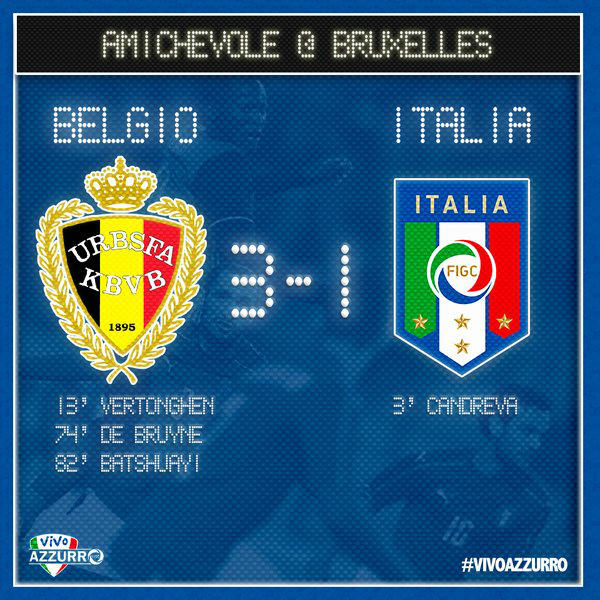 Italia, luci e ombre: il Belgio si impone 3-1 preview