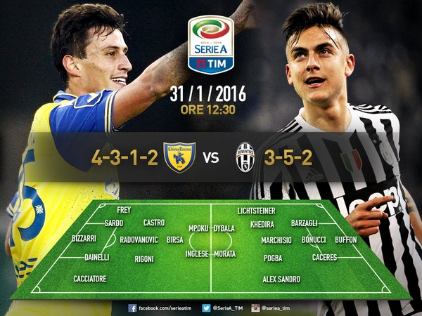 Serie A, Chievo-Juventus: le formazioni ufficiali preview