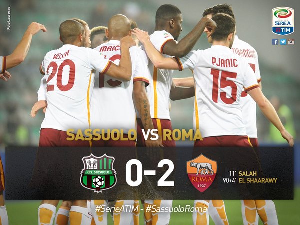 Serie A: Salah-El Sha, la Roma stende il Sassuolo preview
