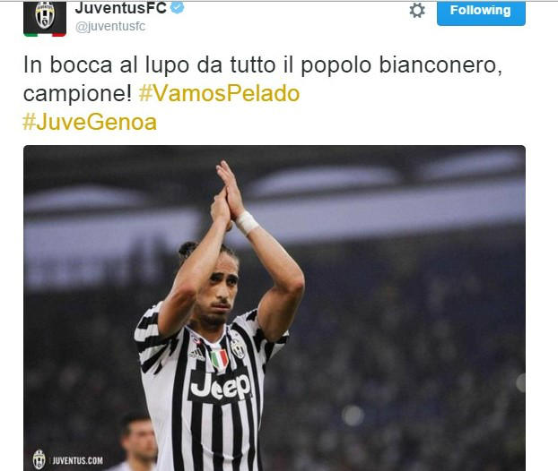 Allegri: “Lesione al tendine d’Achille per Caceres”. Il tweet della Juve preview