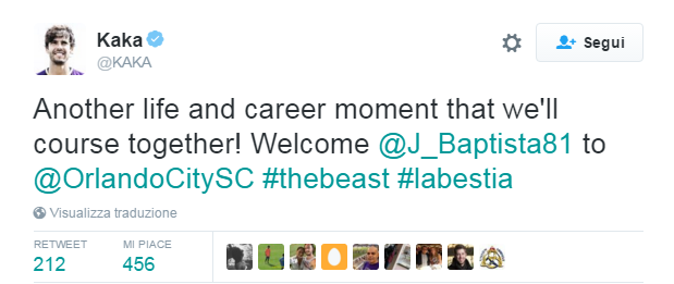 Julio Baptista all’Orlando City, il benvenuto di Kaká article-post
