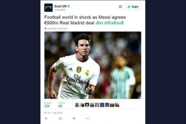 Da Messi-Real al matrimonio di Balo: ecco i pesci d’aprile più divertenti preview