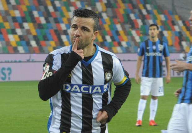 Udinese, lesione al gluteo per Di Natale: il comunicato preview