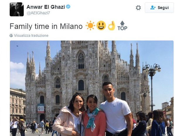 El Ghazi pallino di Galliani. Eccolo in visita a Milano article-post