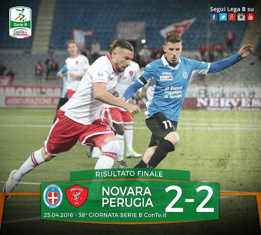 Serie B: Novara-Perugia 2-2, emozioni al “Piola” preview