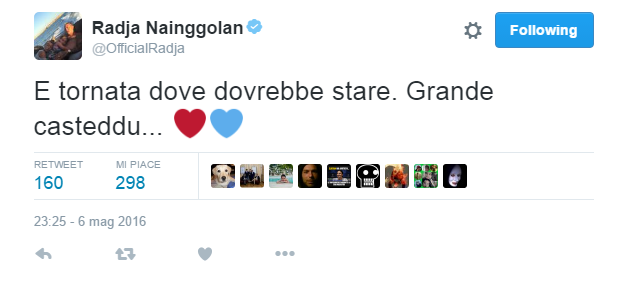 Nainggolan, tweet celebrativo: “Grande Casteddu” preview