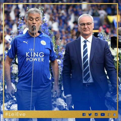 Leicester, atmosfera da brividi al King Power Stadium: canta Bocelli preview