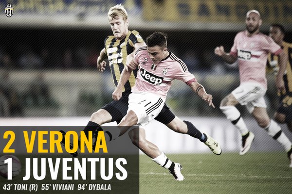 Juve in testacoda: striscia interrotta, ko dopo 26 partite preview