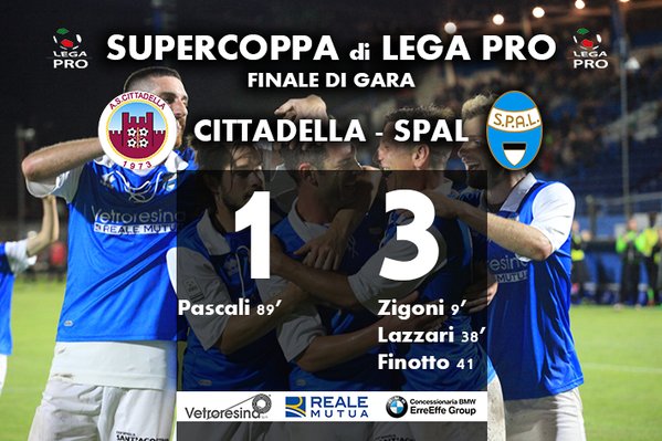 Lega Pro: Supercoppa alla Spal, netto 3-1 sul campo del Cittadella article-post