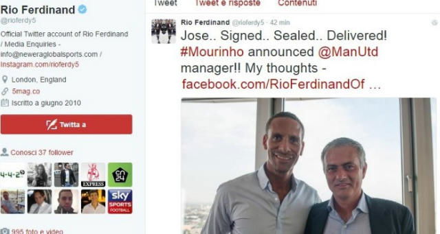 E il secondo da Rio Ferdinand, con foto preview