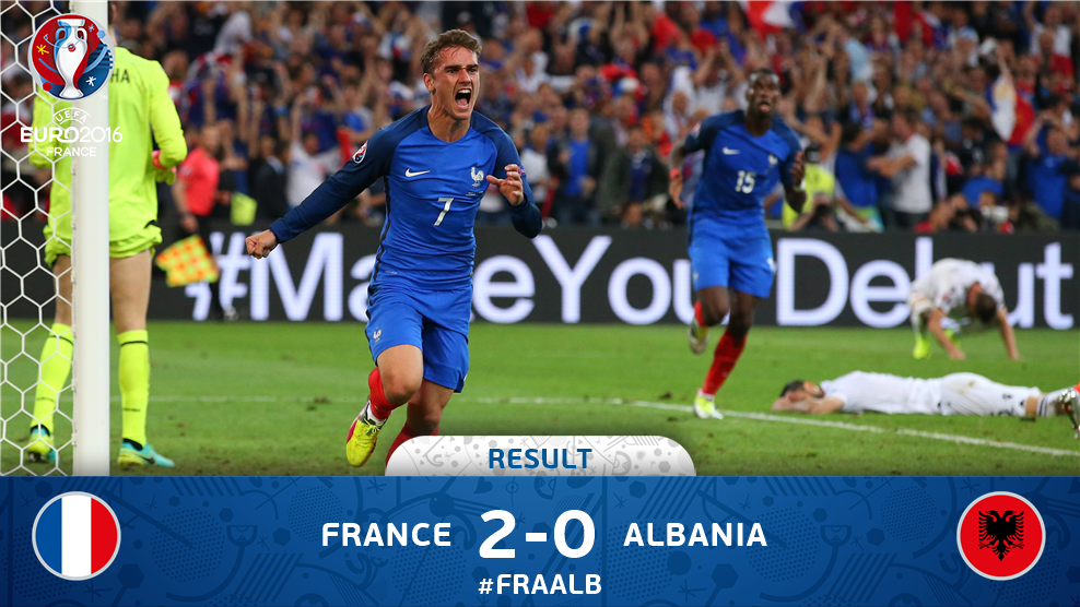 Griezmann-Payet, Albania ko: la Francia vola agli ottavi article-post