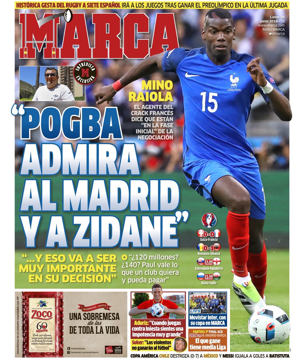 Raiola: “Pogba-Real? Paul piace a Zidane. La trattativa…” article-post