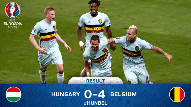 Euro 2016: Belgio show, poker all’Ungheria e quarti contro il Galles preview