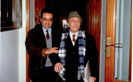 Mio papà, grande maestro! (a destra)