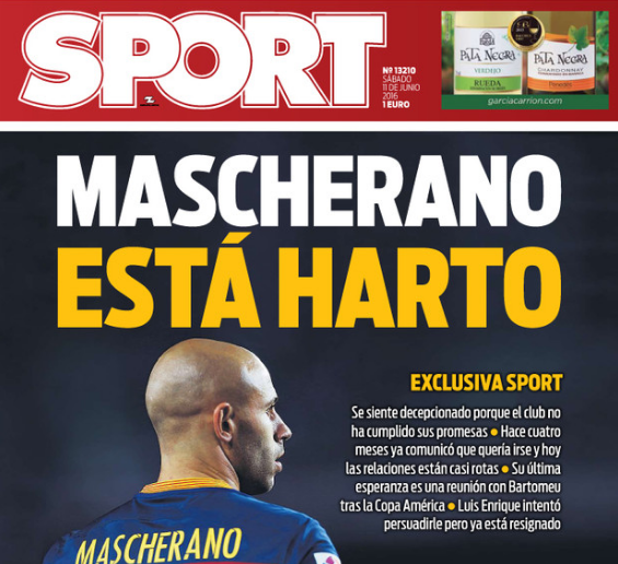 Sport: “Mascherano è stufo”, l’argentino vuole lasciare il Barça preview
