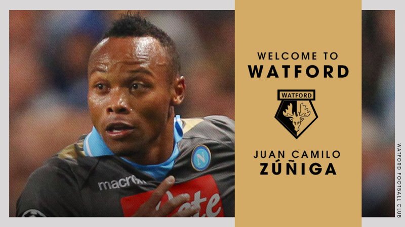 Zuniga al Watford: ora c’è anche l’ufficialità preview