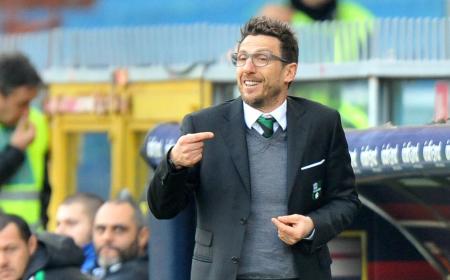Nella foto l'allenatore del Sassuolo Eusebio Di Francesco