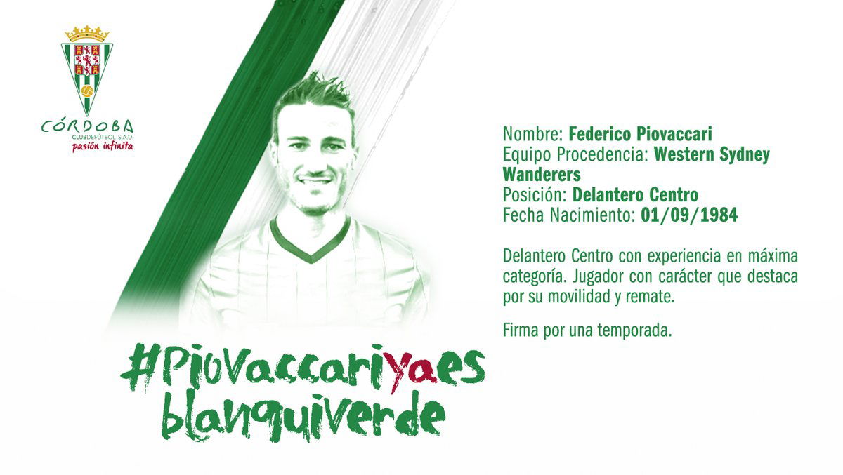 Ufficiale: Piovaccari riparte dal Cordoba article-post