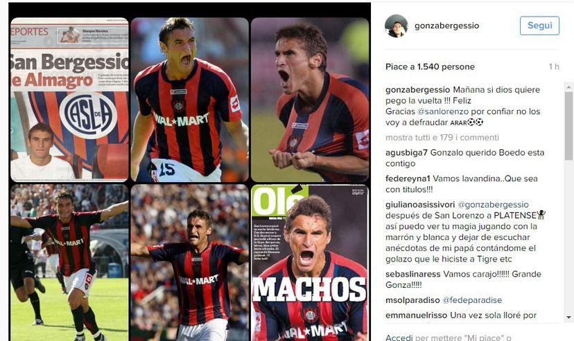 Niente Italia, Bergessio annuncia il ritorno al San Lorenzo: “Domani il giorno” preview