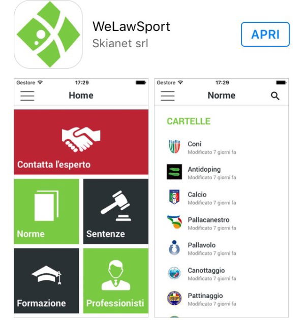 WeLawSport, ecco l’app di Diritto Sportivo. Semplice ed immediata preview