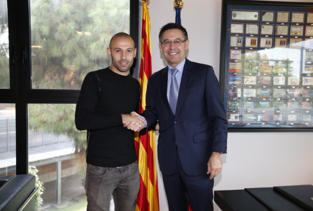Bartomeu saluta Mascherano: “Grazie per quanto fatto in questi anni, il Barça resterà il tuo club” article-post