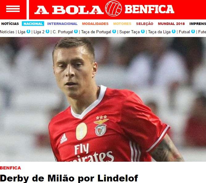 A Bola: derby di Milano per Lindelof preview