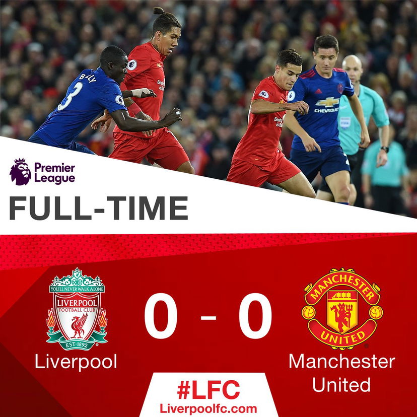 Premier League: tanto rumore per nulla, Liverpool-Manchester Utd termina a reti inviolate preview