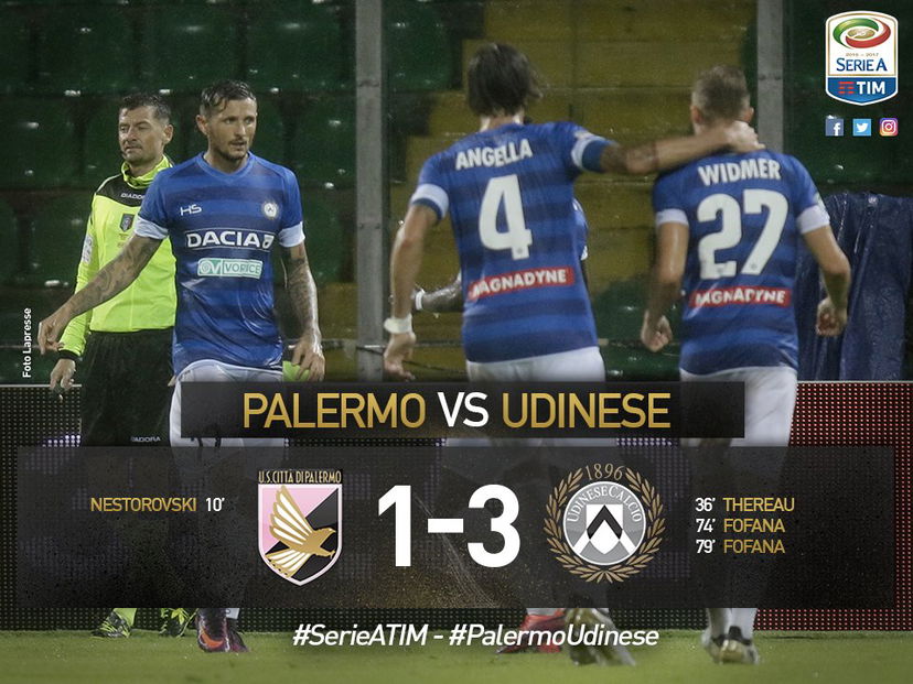 Udinese, la cura Delneri funziona: 3-1 a Palermo, sulle ali di Fofana preview