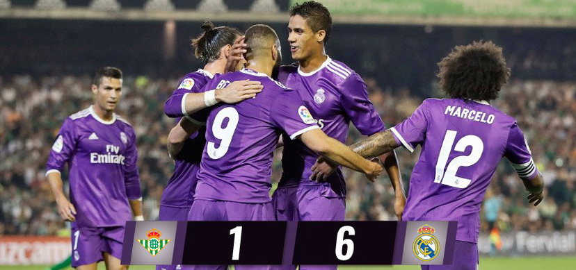 Liga: anche il Real Madrid va di goleada, 6-1 al Betis e Atletico raggiunto in testa preview