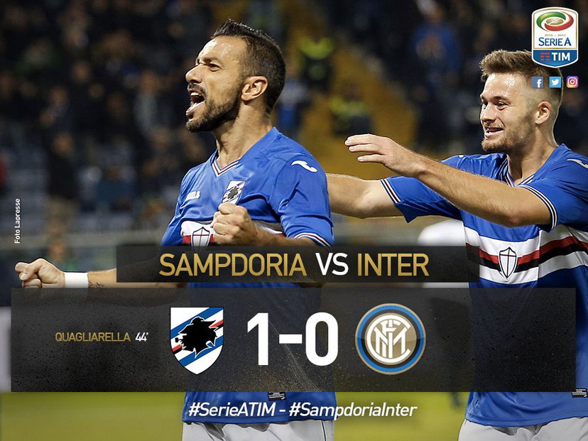 Serie A: Samp-Inter 1-0, Quagliarella inguaia ancor di più De Boer preview
