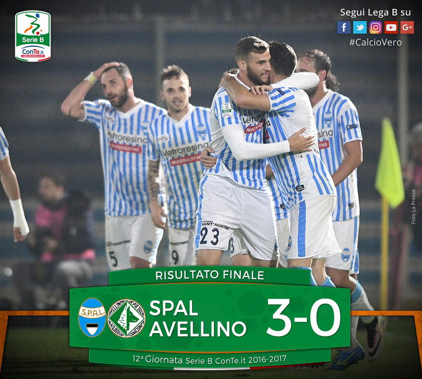 Serie B: Spal-Avellino 3-0, irpini travolti dal ciclone Antenucci preview