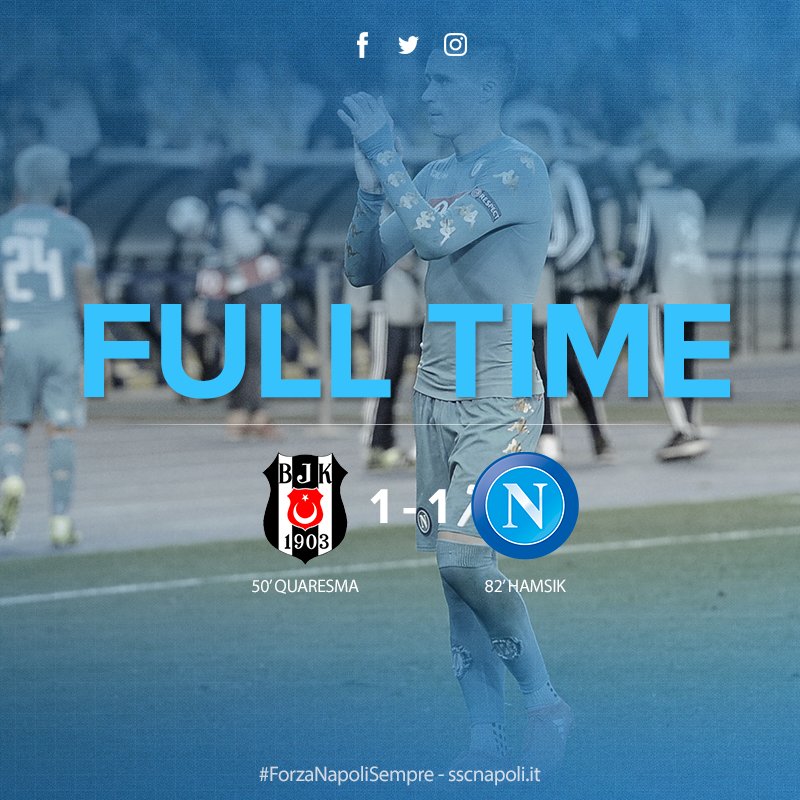 Champions League: Besiktas-Napoli 1-1, EuroHamsik risponde a Quaresma preview