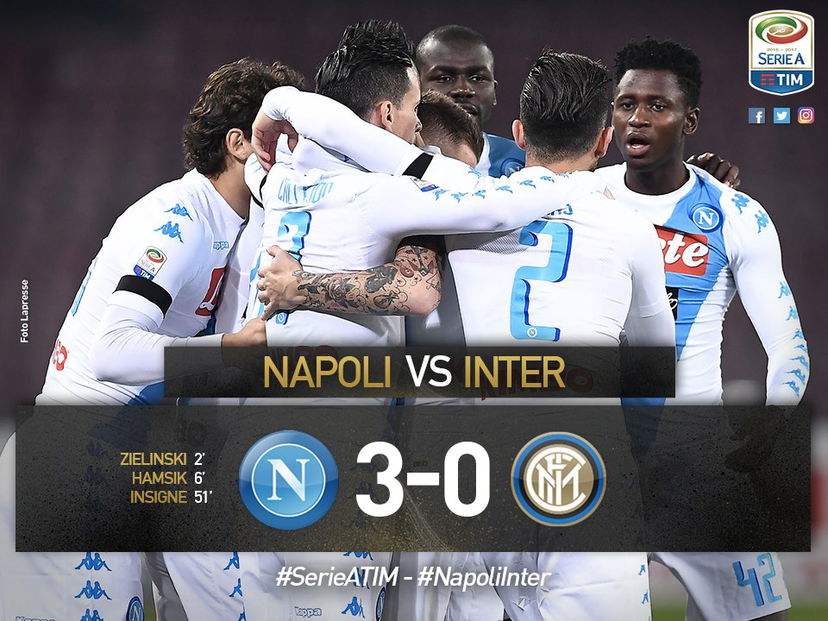 Napoli-champagne con tre squilli. Sprofondo Inter preview
