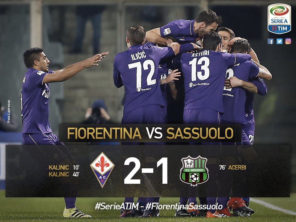 Serie A: Fiorentina-Sassuolo 2-1, la Viola avanza sulle ali di Kalinic article-post