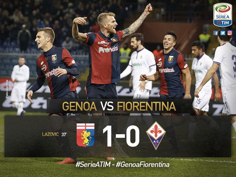 Serie A: Lazovic decide il recupero, Genoa-Fiorentina 1-0 preview
