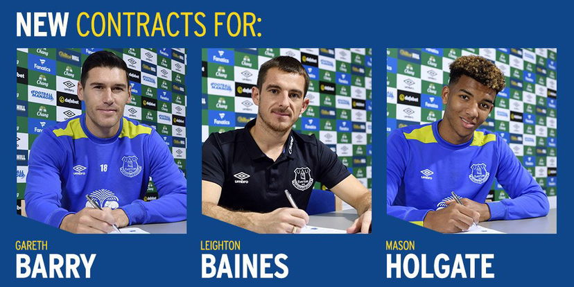 Ufficiale: Everton, rinnovano Baines, Barry e Holgate preview