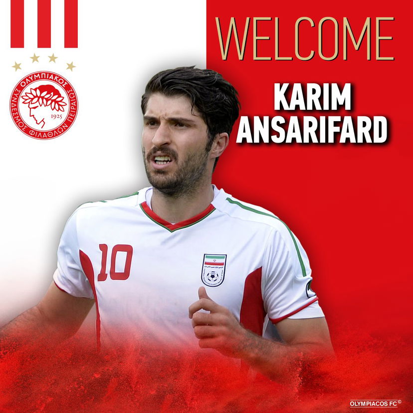 Ufficiale: Olympiakos, preso l’iraniano Karim Ansarifard preview