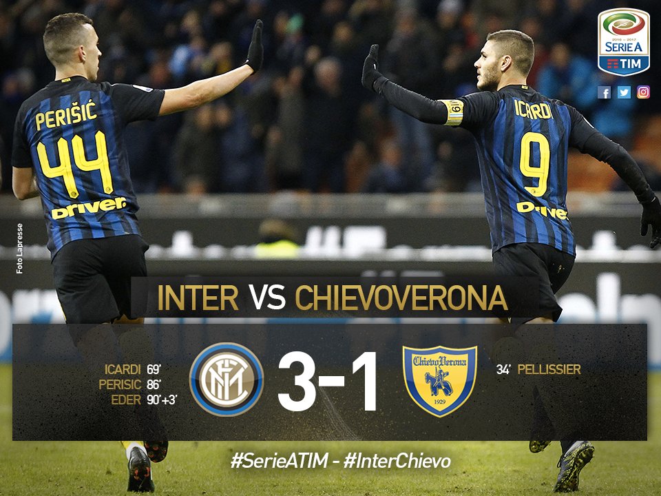 L’Inter mette la quinta, battuto 3-1 in rimonta il Chievo article-post