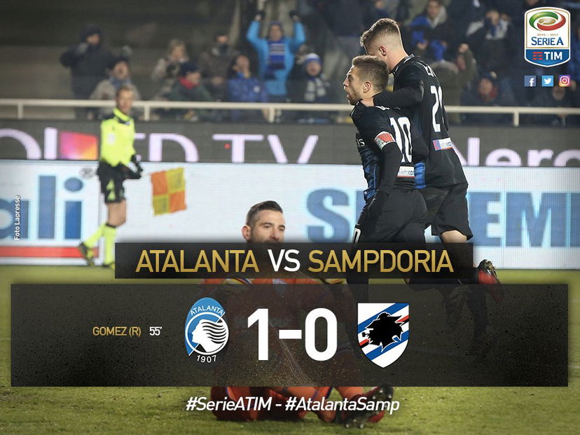 L’Atalanta supera di misura la Samp: decide Gomez dal dischetto preview