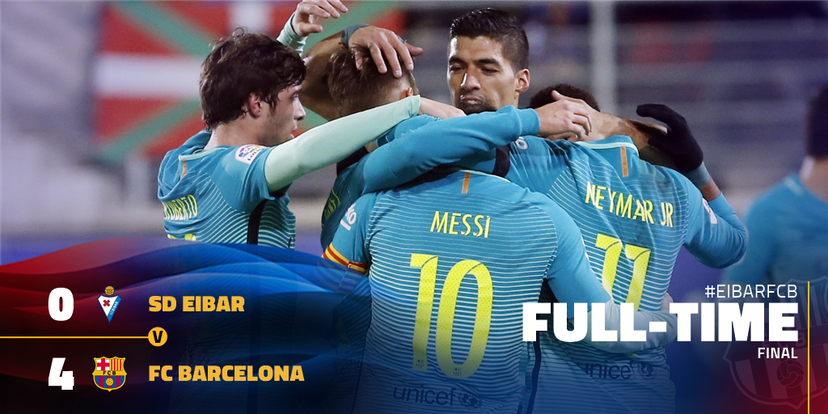 Liga: Barcellona, poker all’Eibar. Brutto infortunio per Busquets preview