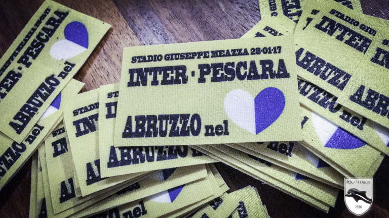 Inter-Pescara: maglie personalizzate a sostegno delle popolazioni abruzzesi preview