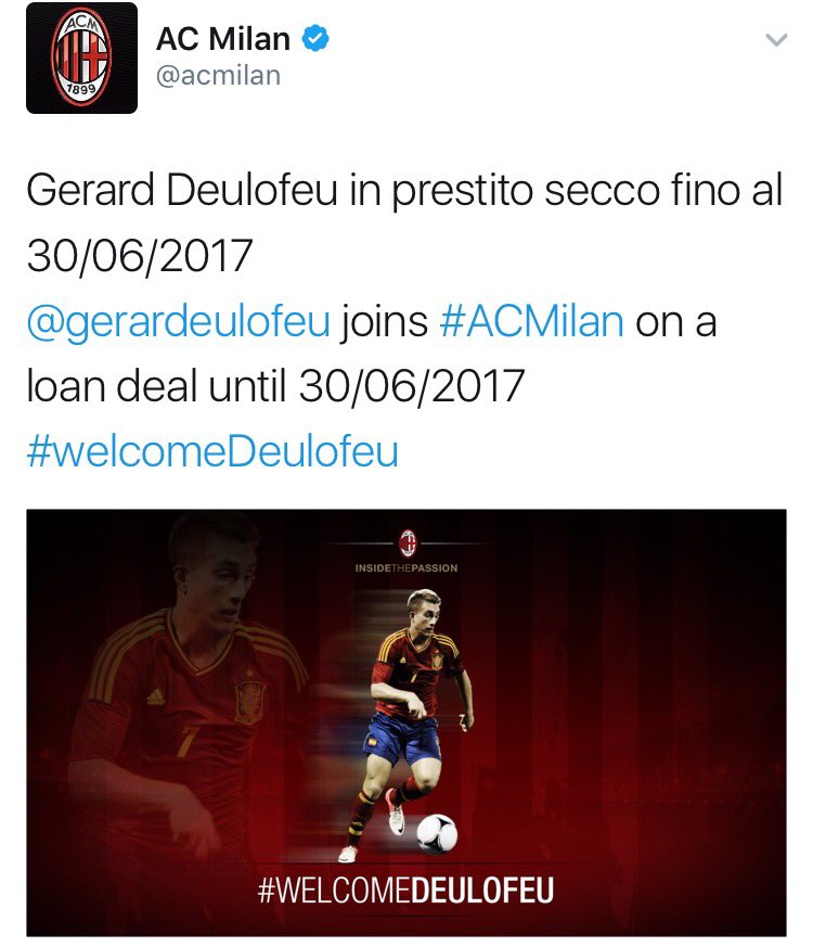 Deulofeu, ecco perché il Milan ha rimosso il tweet preview