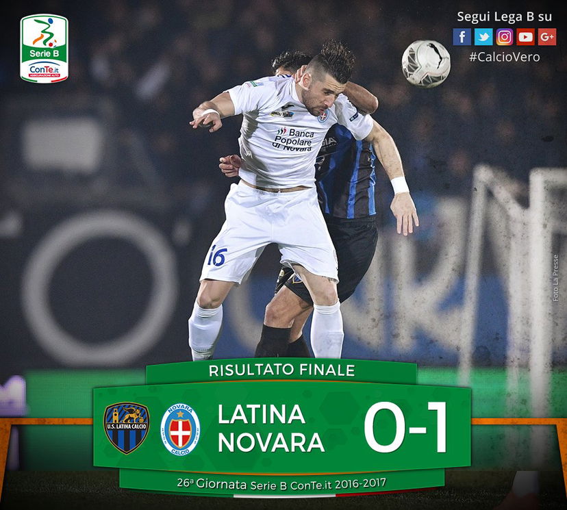 Serie B: Novara corsaro a Latina, decide Galabinov nel finale preview