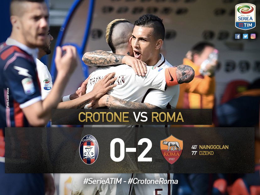 Nainggolan-Dzeko piegano il Crotone, la Roma torna seconda preview