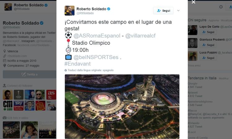 Soldado carica il Villarreal su Twitter, ma alla fine sbaglia stadio… preview
