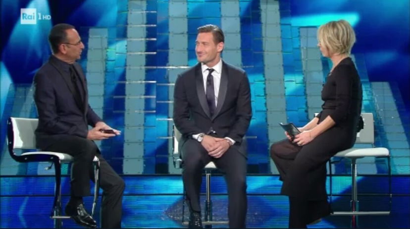 Totti-show a Sanremo: “Futuro? Farò qualcosa che mi piace, che sia alla Roma o no” preview